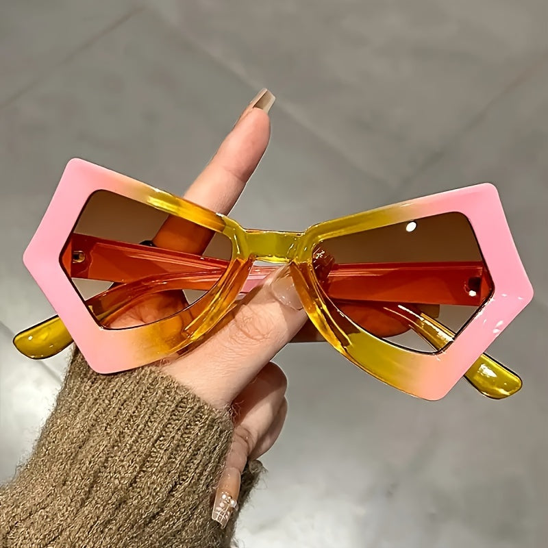Stylish Irregular Cat Eye Butterfly Glasses Colorful Novelty Eyeglasses