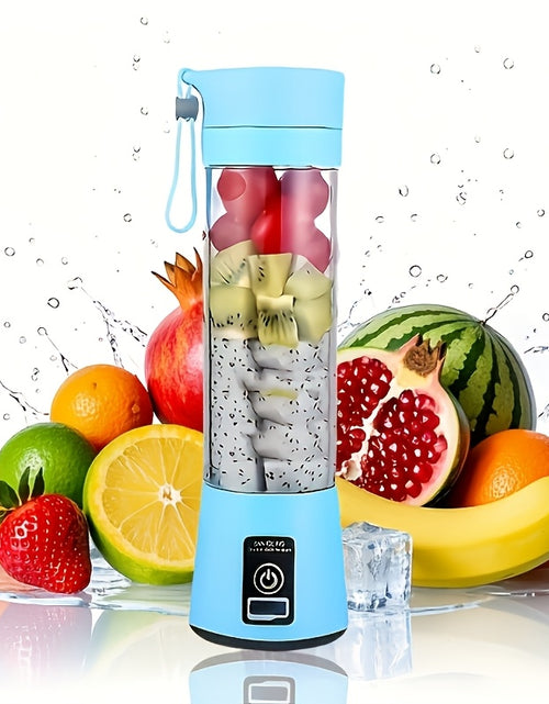 Load image into Gallery viewer, 1pc Portable USB Charging Juice Cup, With Safety Lock Juice Cup, Multi-functional Fruit And Vegetable Blender, Fast Juice, Food Grade PP Material, Easy To Clean, Suitable For Fruit And Vegetable Drinks, Milkshakes