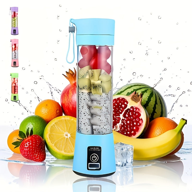 1pc Portable USB Charging Juice Cup, With Safety Lock Juice Cup, Multi-functional Fruit And Vegetable Blender, Fast Juice, Food Grade PP Material, Easy To Clean, Suitable For Fruit And Vegetable Drinks, Milkshakes