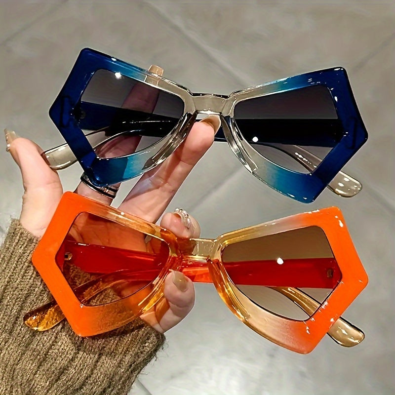 Stylish Irregular Cat Eye Butterfly Glasses Colorful Novelty Eyeglasses