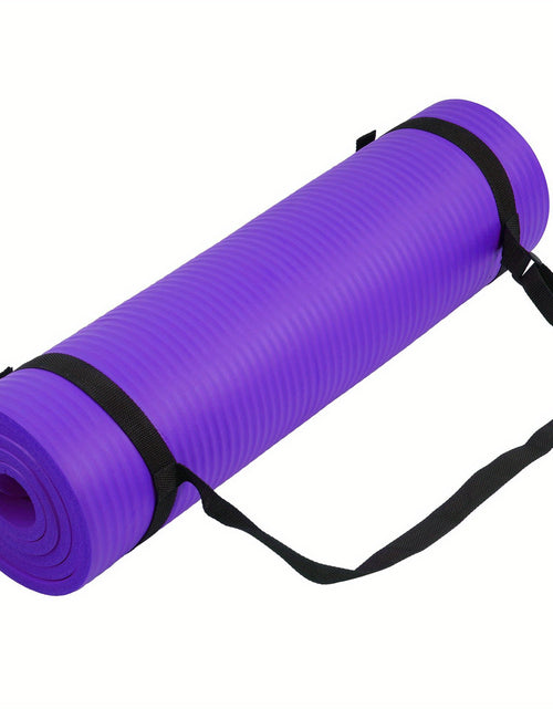 Load image into Gallery viewer, High-quality NBR rubber yoga mat, extra thick and wide, non-slip and durable, ideal for fitness and dance training, comes with a carrying strap, size 183*61*0.8cm/6.0*2.0*0.02 feet, perfect gift for birthdays, Easter, Mother'