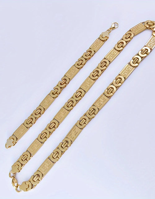 Load image into Gallery viewer, Stainless Steel Casual Flat Link Chain Necklace for Men - No Pendant