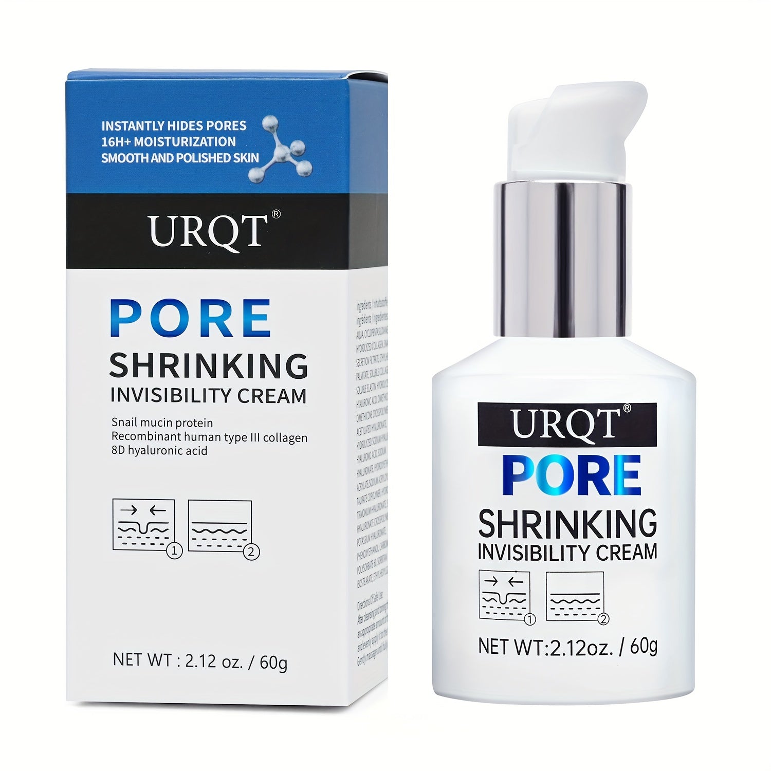 Pore Invisibility Makeup Primer Cream, Hides Pores Makeup Base, 16H+ Moisturization Smooth And Polished Skin, Soothing Skin Makeup Primer