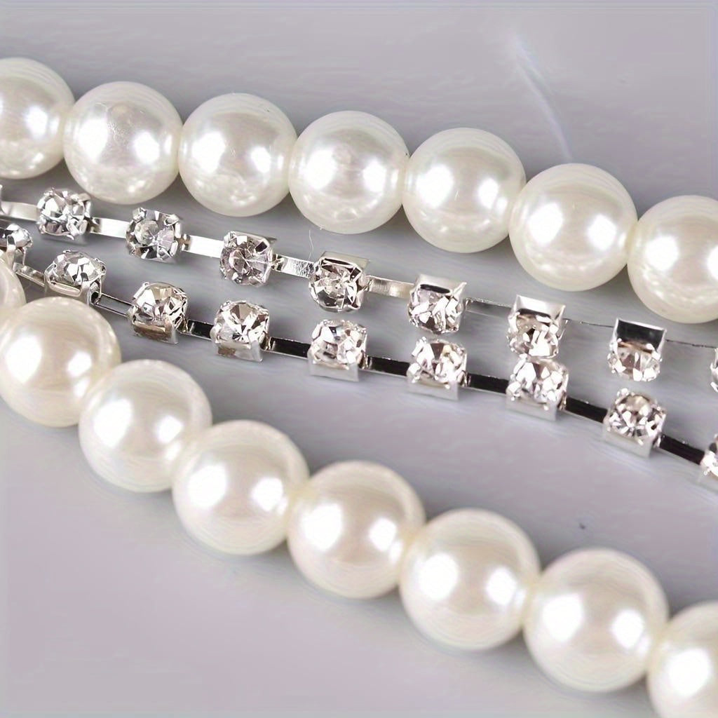 Fashion Pearl Chain Elastic Suspenders - Versatile & Stylish