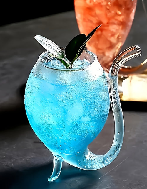 Load image into Gallery viewer, 1 Wine Glass, Creative Glass, Wine Decanter Glass with Built-In Straw, Drinkware for Juice, Ice Cream, Champagne, Party Supplies, Restaurant, Cafe, Bar
