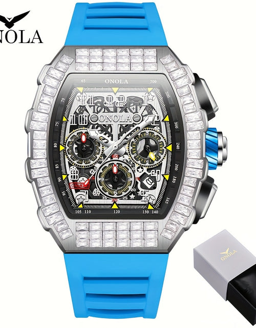 Load image into Gallery viewer, Men Automatic Mechanical Watch, Barrel Shape Hollow Tourbillon, Date Display, High-quality 3ATM Waterproof, Suitable For Casual And Formal Occasions, Daily Wear, Luxurious Sports Watch