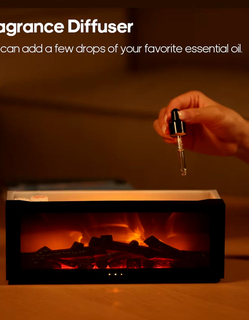 Load image into Gallery viewer, Creative Fireplace Air Humidifier Waterless Auto-Off Aroma Essential Oil Diffuser with LED Light & Remote Control for Home Gift