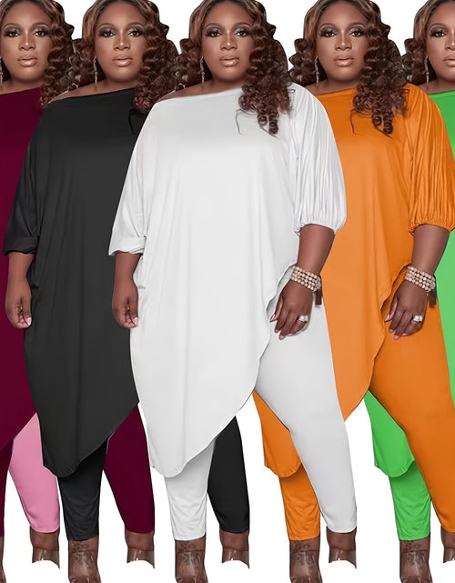 Load image into Gallery viewer, 1pc Plus Size Women's Clothing - Soft, Elastic, Skin-Friendly, Breathable, Simple yet Elegant, Versatile for Leisure, Shopping, Sports, Exercise, Fitness, and More