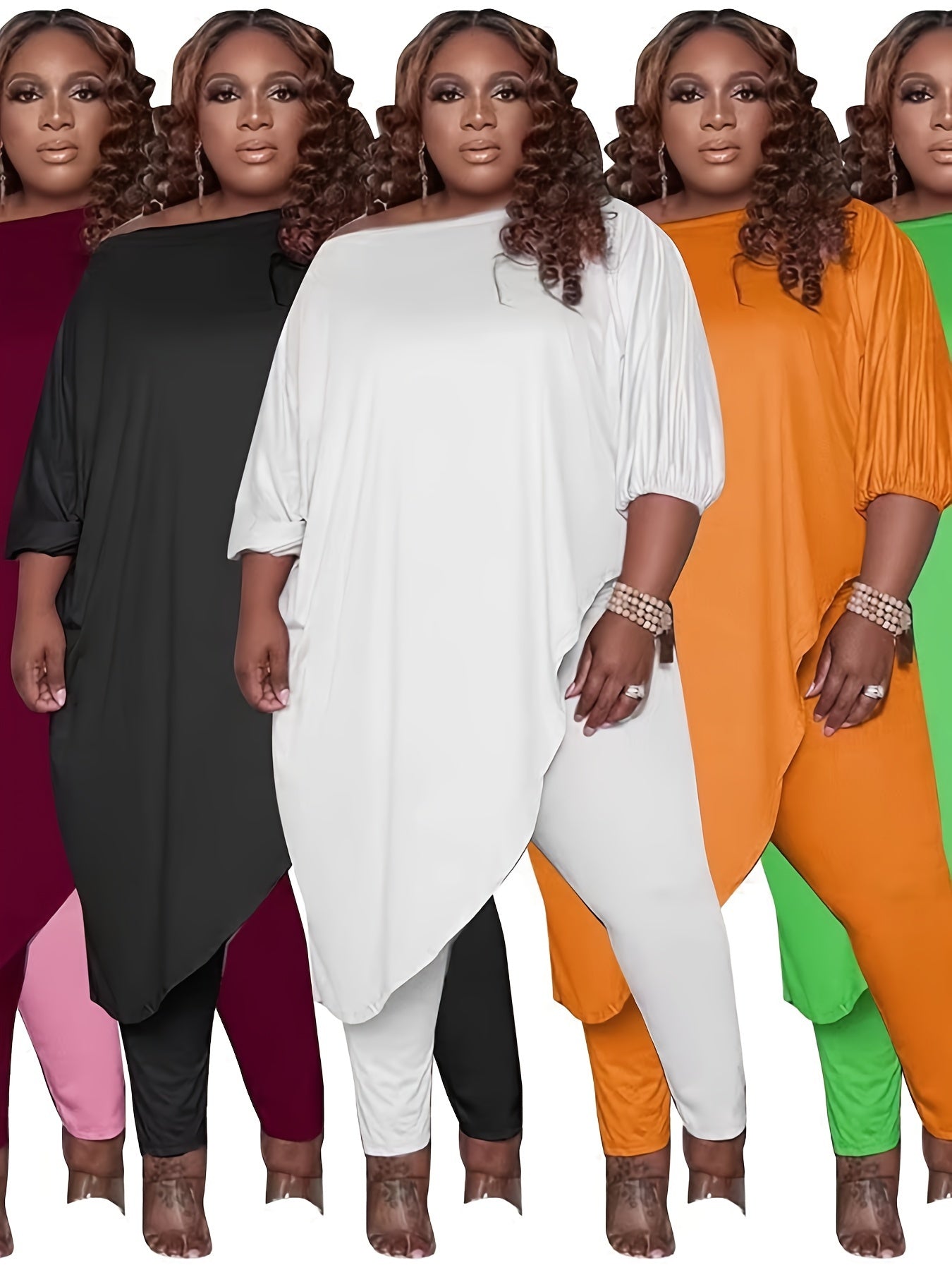 1pc Plus Size Women's Clothing - Soft, Elastic, Skin-Friendly, Breathable, Simple yet Elegant, Versatile for Leisure, Shopping, Sports, Exercise, Fitness, and More