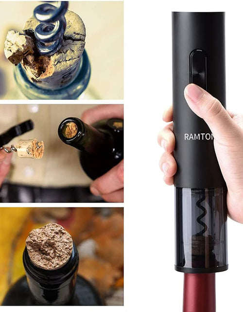 Load image into Gallery viewer, Electric Wine Bottle Opener, Battery Operated Wine Opener Corkscrew Set with Foil Cutter, Automatic Reusable Easy Carry Wine Opener Gift for Waiter Women as Bar Outdoor Kitchen Wine Accessories
