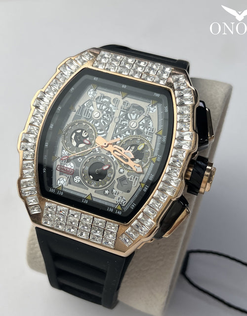 Load image into Gallery viewer, Men Automatic Mechanical Watch, Barrel Shape Hollow Tourbillon, Date Display, High-quality 3ATM Waterproof, Suitable For Casual And Formal Occasions, Daily Wear, Luxurious Sports Watch