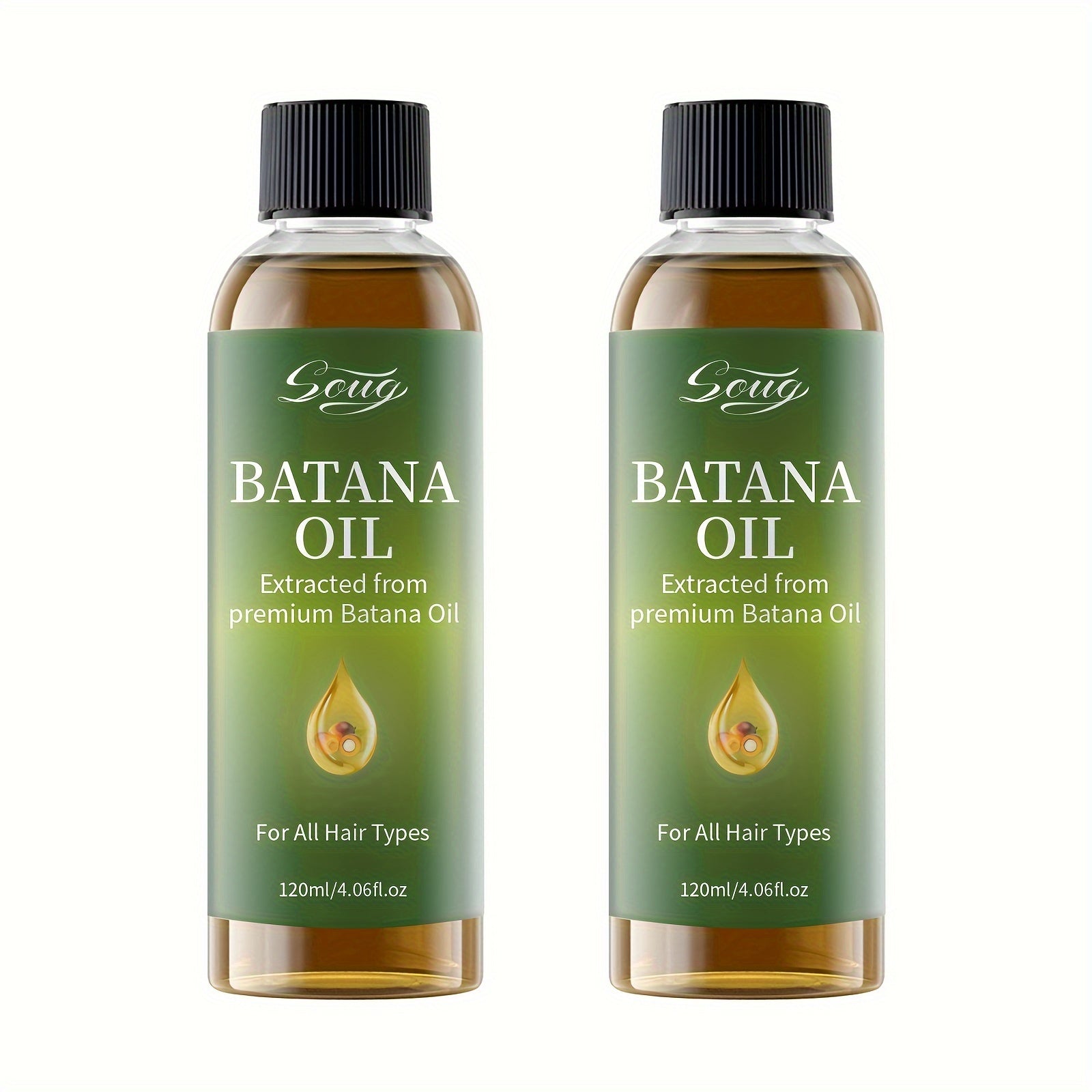 2pcs Hair Oil for Thicker Hair 2pcs Batana Hair Oil. Contains Batana Oil And Palm Kernel Oil. Provides All-around Care For Hair. Makes Hair Look Thicker And Healthier 120ml/4.06fl.oz*2