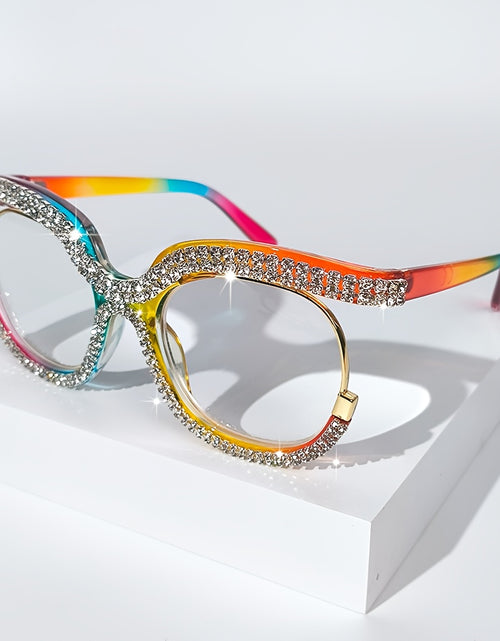 Load image into Gallery viewer, Rhinestone Oversized Reading Glasses Fashion Reading Glasses