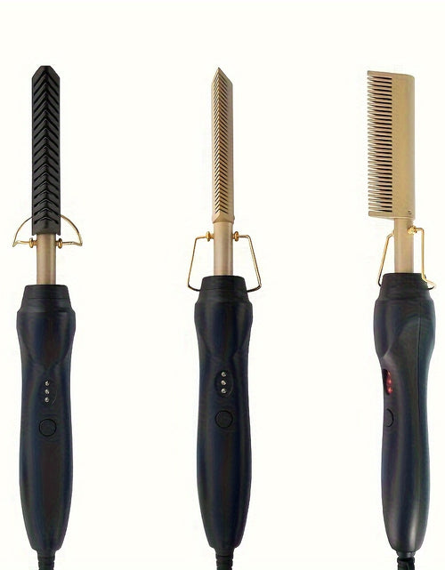 Load image into Gallery viewer, High-Temperature Electric Hair Straightener Comb - Versatile for Dry or Wet Hair, Ideal for Stylists & Home Use, 110V/220V