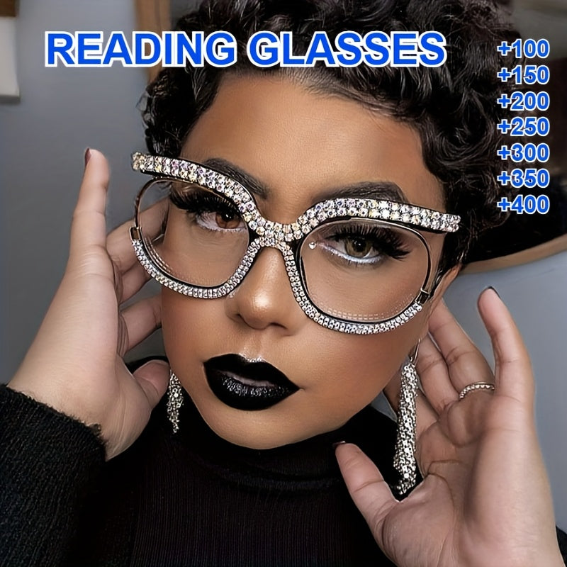 Rhinestone Oversized Reading Glasses Fashion Reading Glasses