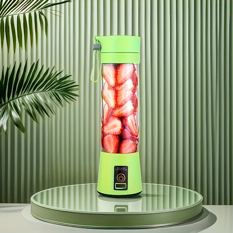 1pc Portable USB Charging Juice Cup, With Safety Lock Juice Cup, Multi-functional Fruit And Vegetable Blender, Fast Juice, Food Grade PP Material, Easy To Clean, Suitable For Fruit And Vegetable Drinks, Milkshakes