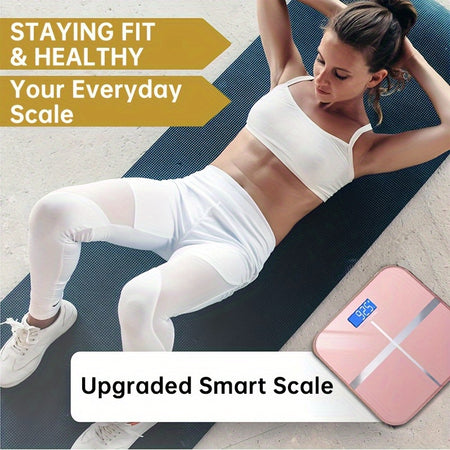 High-Strength 400LB Digital Bathroom Scale Enlarged Surface HD LCD Display Smart Body Weighing Machine with Automatic Recognition And Temperature Display Multi-Function in LB/KG