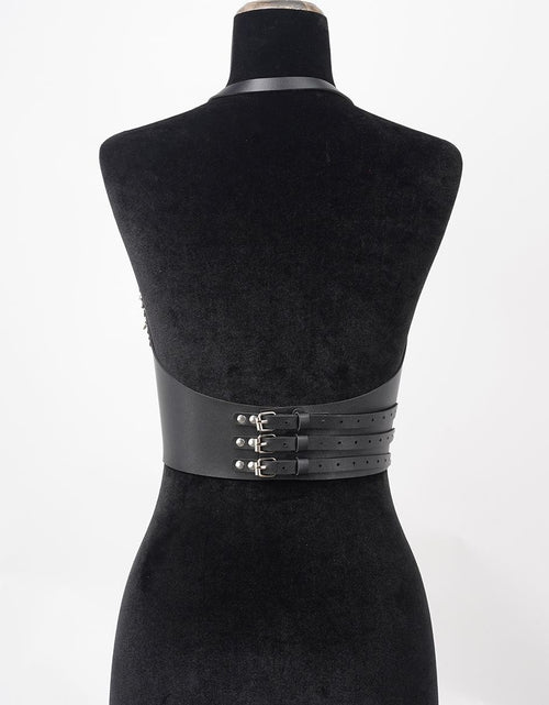 Load image into Gallery viewer, Women's Fashion Chest PU Chain Belt Gothic Style Chain Bra Multi-layer Chain Decoration