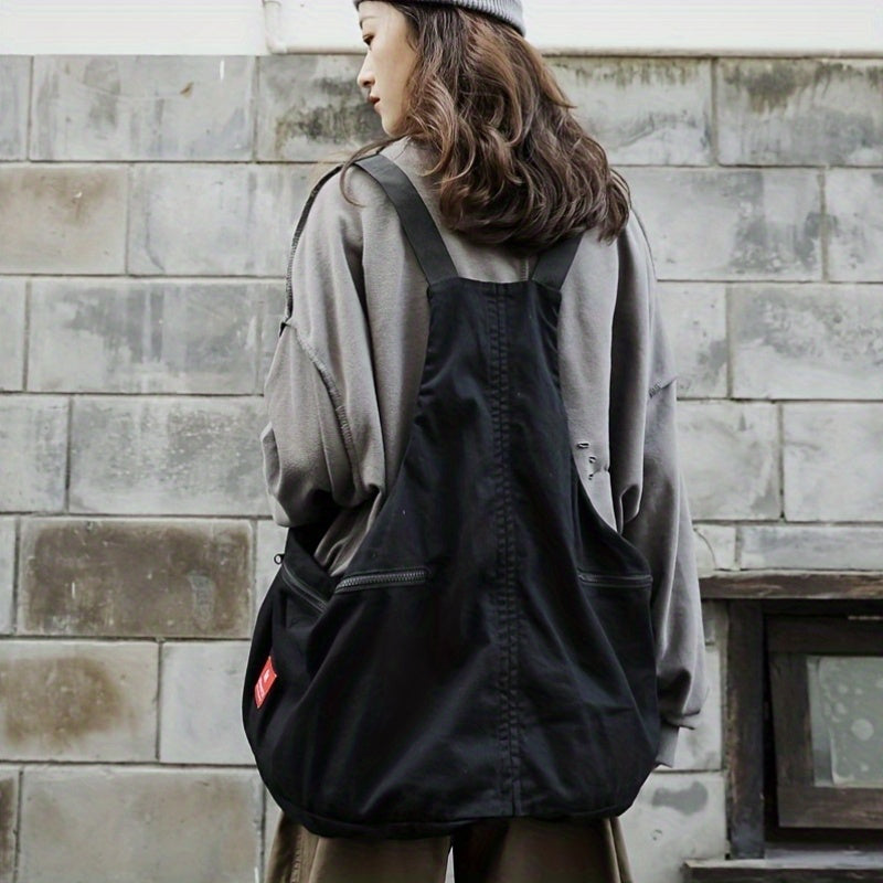 Large Capacity American Retro Nylon Multi-Functional Vest Bag - Sleeveless Workwear Convertible Backpack Vest - Outdoor Functional Two-In-One Tote Crossbody Coat Shopping Bag