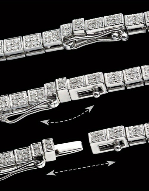 Load image into Gallery viewer, Luxury Moissanite Bracelet For Women Men, 925 Sterling Silver, 6.89inch D color Vvs1, Gorgeous Jewelry for Women Men,