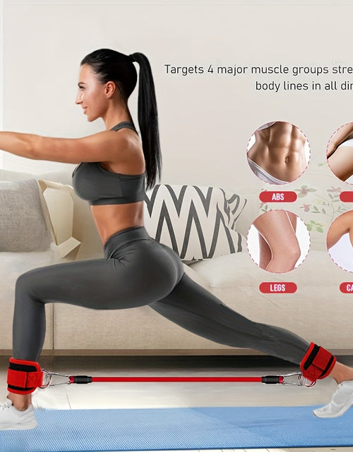 Load image into Gallery viewer, 5pcs Ankle Resistance Bands, Ankle Bands For Working Out With Cuffs, Resistance Bands For Leg &amp; Butt Training, Ankle Straps With Exercise Bands
