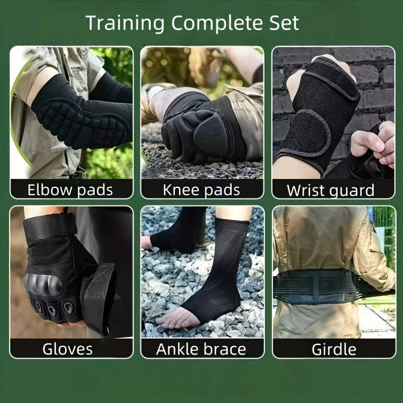 2pcs/4pcs Universal Men's and Women's Knee and Elbow Equipment Set - Adjustable cushioning pads, made of moisture-wicking fabric | Suitable for all-day comfortable experiences during training, yoga, hiking, sports and heavy p