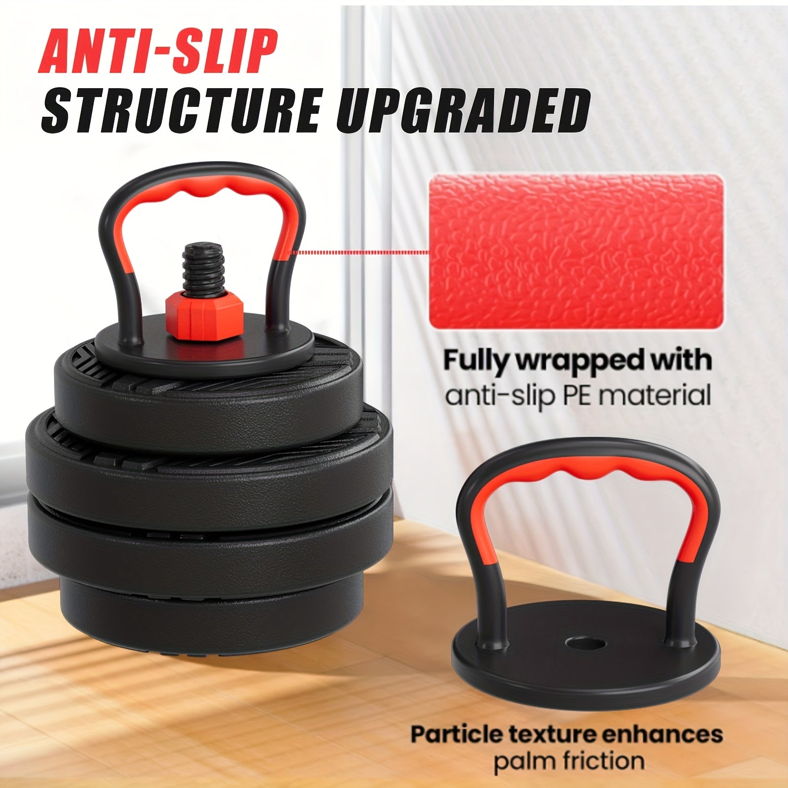 Adjustable Dumbbell Set, 90/70/30/20 Lbs Free Weights Set with Upgraded Nut, 4in 1 Weight Set Used As Kettlebells, Barbell, Push Up Stand, Fitness Exercise for Home Gym Suitable Men/ Women