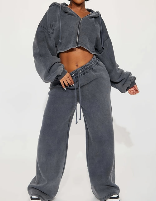 Load image into Gallery viewer, Casual Lounge 2pcs Set, Casual Warm Lounge Sets for Women , Hoodies Sweatshirt And Sweatpants Set
