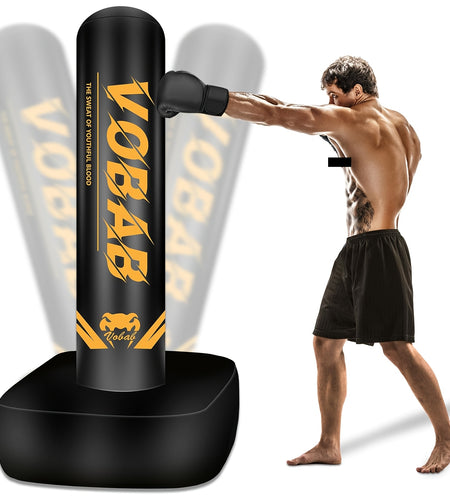 70" Heavy Punching Bag With Stand For Adults, Freestanding Boxing Bag For Men Women MMA Thai Fitness Karate Muay Beginners