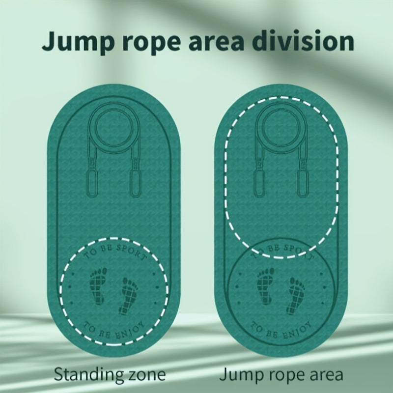 Double-sided Anti-slip Jump Rope Mat: Soft Shock Absorption and Sound Insulation for Home Gym, Fitness, Yoga, and Weight Loss