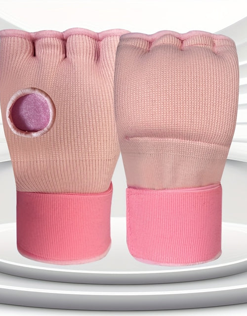 Load image into Gallery viewer, Martial Arts Training Gloves, Heavy-Duty Hook &amp; Loop Closure No-Pad Combat Gloves, Reinforced Fist for Karate Taekwondo Boxing Sanda, Multi-Color Options Black/Red/Blue, Fitness Fighting Gloves
