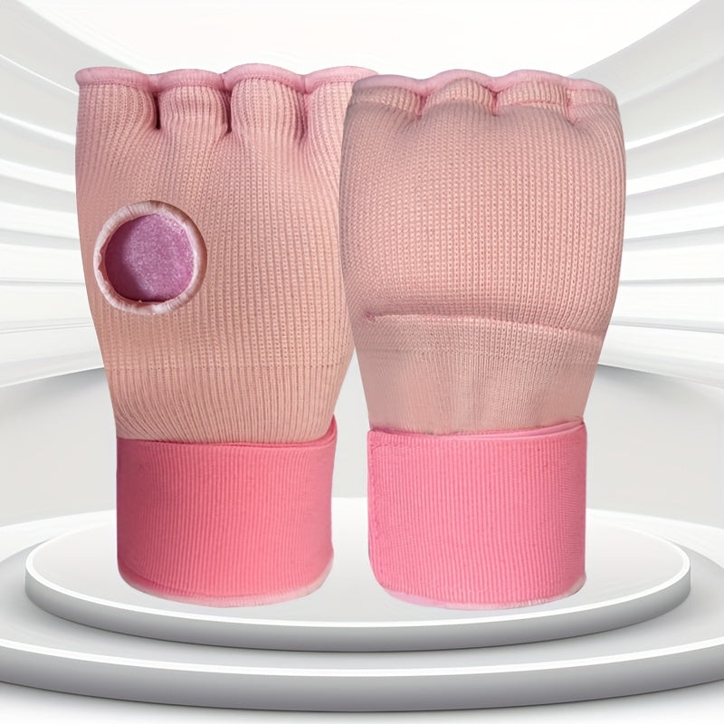 Martial Arts Training Gloves, Heavy-Duty Hook & Loop Closure No-Pad Combat Gloves, Reinforced Fist for Karate Taekwondo Boxing Sanda, Multi-Color Options Black/Red/Blue, Fitness Fighting Gloves