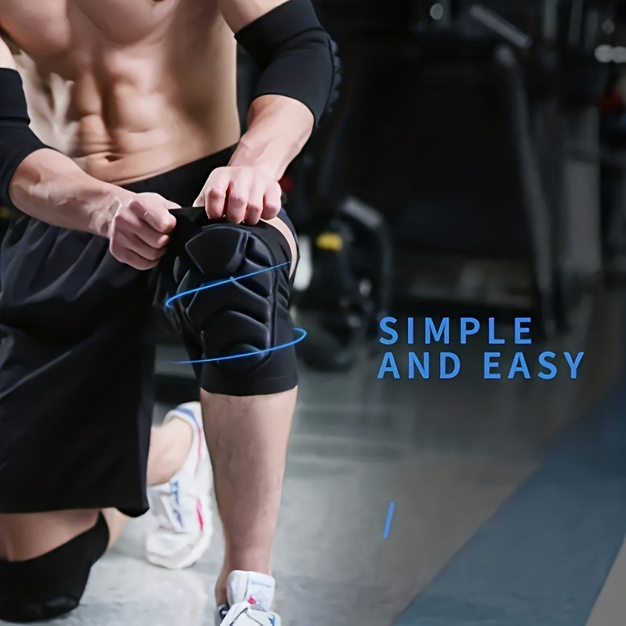 2pcs/4pcs Universal Men's and Women's Knee and Elbow Equipment Set - Adjustable cushioning pads, made of moisture-wicking fabric | Suitable for all-day comfortable experiences during training, yoga, hiking, sports and heavy p