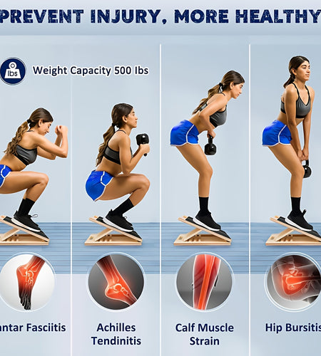 [Portable Wooden Slant Board] Adjustable Portable Wooden Slant Board - Non-Slip Surface, Lightweight & Sturdy Construction for Home Gym, Physical Relax, Squats, Calf Stretching, Ankle/Foot Mobility, Heel Stretch - Ideal for A
