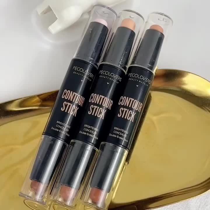 3pcs/SET Dual-Ended Matte Contour Stick And Concealer Waterproof And Sweat-Resistant Enhanced Brightening And Coverage for All Skin Types