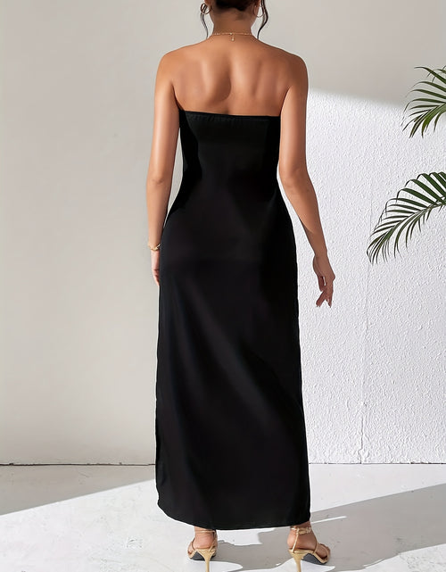 Load image into Gallery viewer, Women&#39;S Spring And Summer Casual Elegant Women&#39;S Avocado Print Strapless Midi Dress
