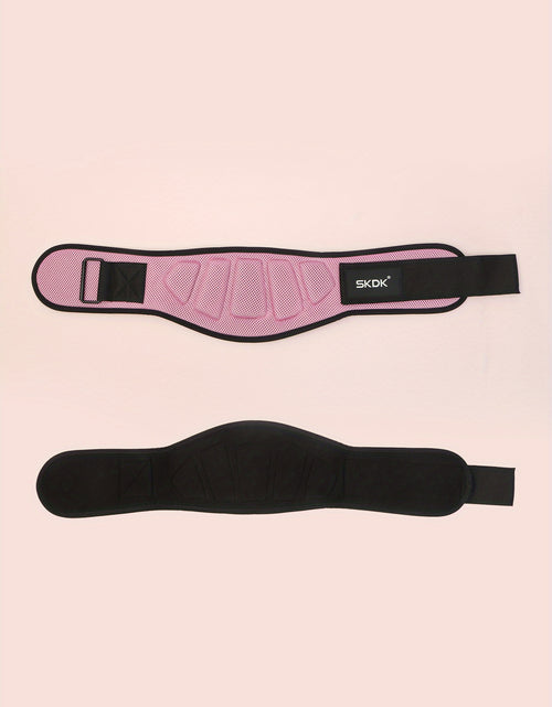 Load image into Gallery viewer, Weight Lifting Belt with Auto-Locking System &amp; Lumbar Support - Heavy-Duty Pink/Black Gym Belt for Squats, Deadlifts, Powerlifting, Weightlifting - Adjustable Weighted Workout Belt for Men &amp; Women (No Bulk)
