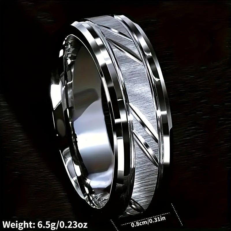 Durable Brushed Titanium Steel 1 6/8MM Couple Ring - Scratch Resistant, Fashionable - Perfect For Proposal, Engagement, Wedding, Anniversary Gift