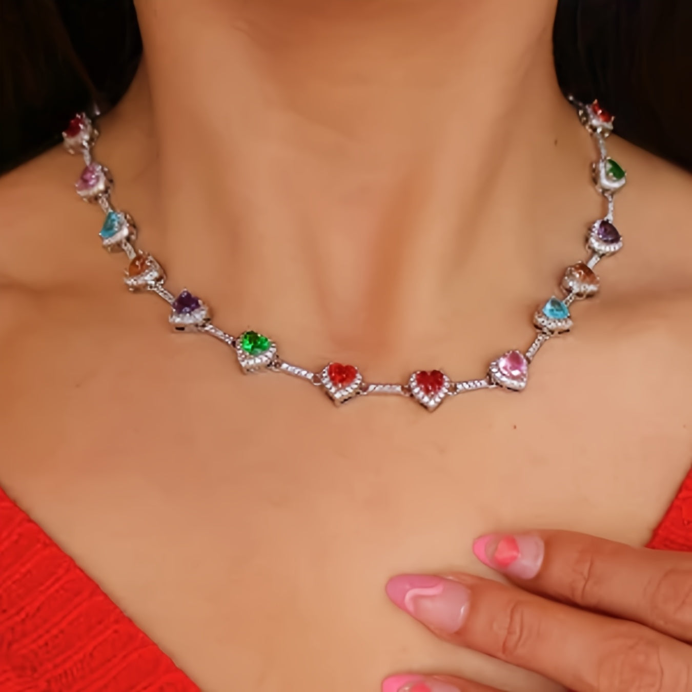 Unique Heart Shaped Stylish 10MM Love Necklace Multi Colors