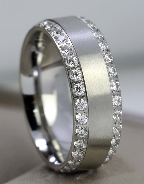 Load image into Gallery viewer, Elegant Zinc Alloy Ring for Men 925 Silver Plated Wedding &amp; Engagement Ring Daily Wear Fashion Jewelry, Great Price
