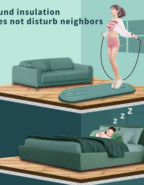 Load image into Gallery viewer, Double-sided Anti-slip Jump Rope Mat: Soft Shock Absorption and Sound Insulation for Home Gym, Fitness, Yoga, and Weight Loss
