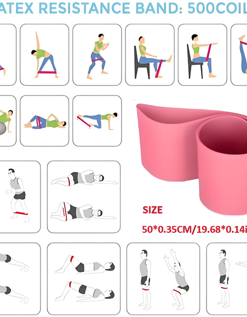 Load image into Gallery viewer, 11pcs Yoga Fitness Set, Elastic Band, Latex Hip Band, Latex Resistance Band, Yoga Ball, Stretching Band, for Pilates, Abdominal Band for Hip Exercise, Yoga Ball for Stretching
