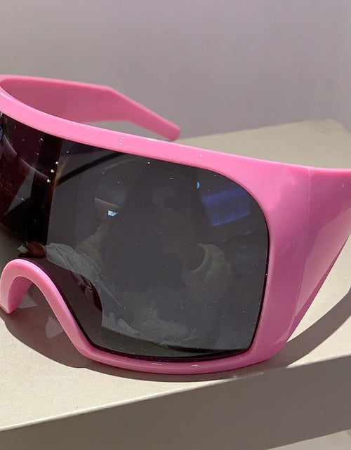 Load image into Gallery viewer, Women Windproof Fashion Glasses - Oversized Wrap-Around Frame, Sleek Black Futuristic Design for &amp; Daily Wear

