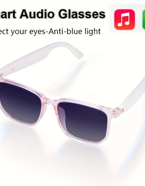 Load image into Gallery viewer, Smart Audio Glasses for Women - Blue Light Blocking, Magnetic Charging, Voice Assistant, 5.4 Wireless Audio &amp; Mic, Remote Photography, Open Headphone Design, PC Lenses &amp; TR Frame - Perfect for Gaming, Work, Music &amp; Video Call
