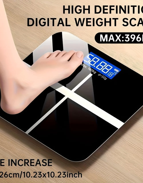 Load image into Gallery viewer, High-Strength 400LB Digital Bathroom Scale Enlarged Surface HD LCD Display Smart Body Weighing Machine with Automatic Recognition And Temperature Display Multi-Function in LB/KG
