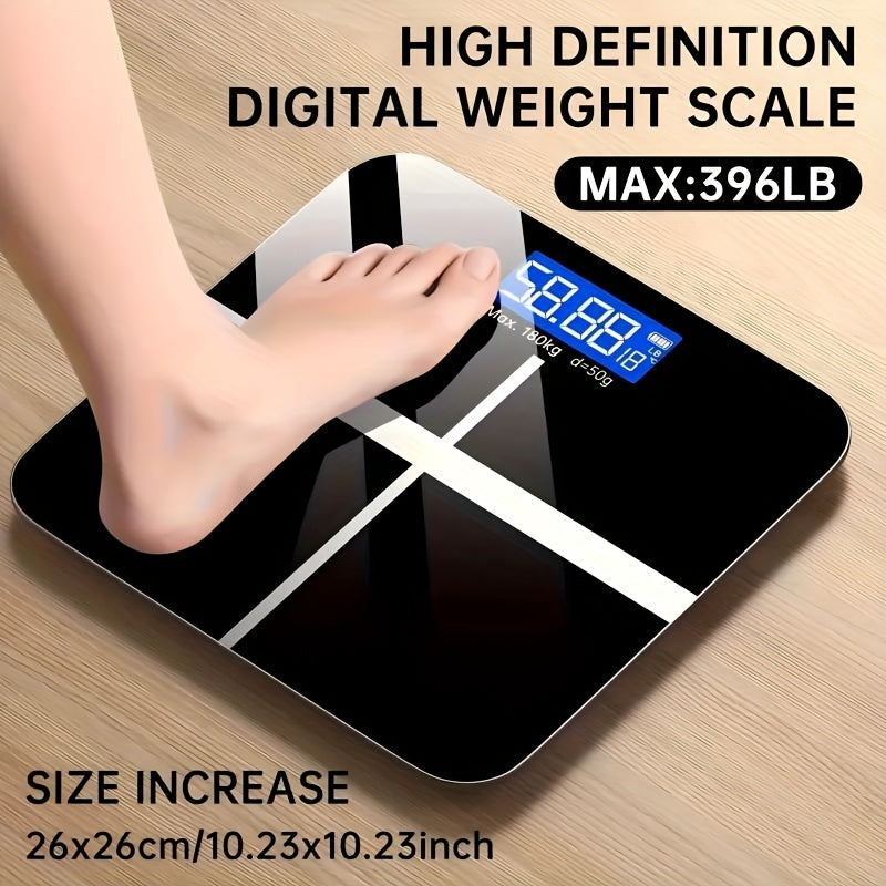 High-Strength 400LB Digital Bathroom Scale Enlarged Surface HD LCD Display Smart Body Weighing Machine with Automatic Recognition And Temperature Display Multi-Function in LB/KG