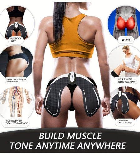 EMS Buttocks Trainer, Suitable For Buttocks, Shaping A Charming Figure, Effectively Exercising And Massaging Buttocks Muscles, With Replacement Gel Patch