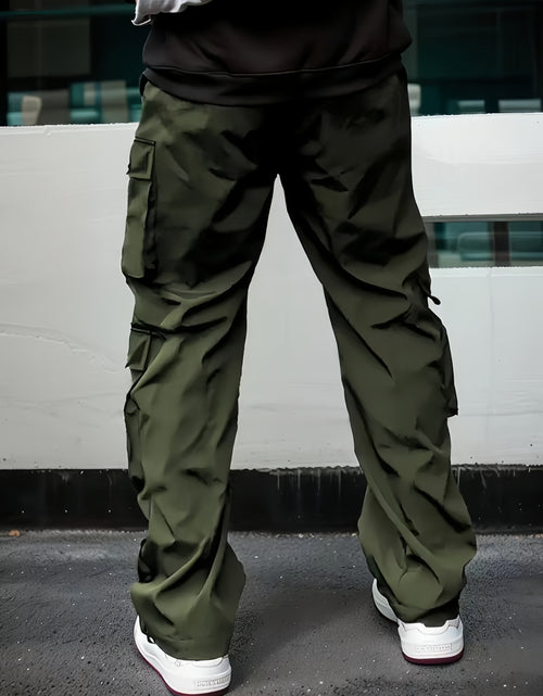 Load image into Gallery viewer, Men Casual Cargo Pants -  Multi-Pocket, Drawstring Waist, Loose Fit, Non-Stretch Polyester
