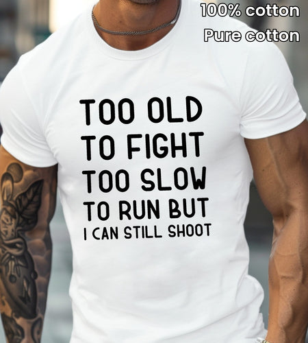 Cool shooting enthusiast statement  pure cotton men's T-shirt comfort fit, 1 pc, 100% cotton T-shirt