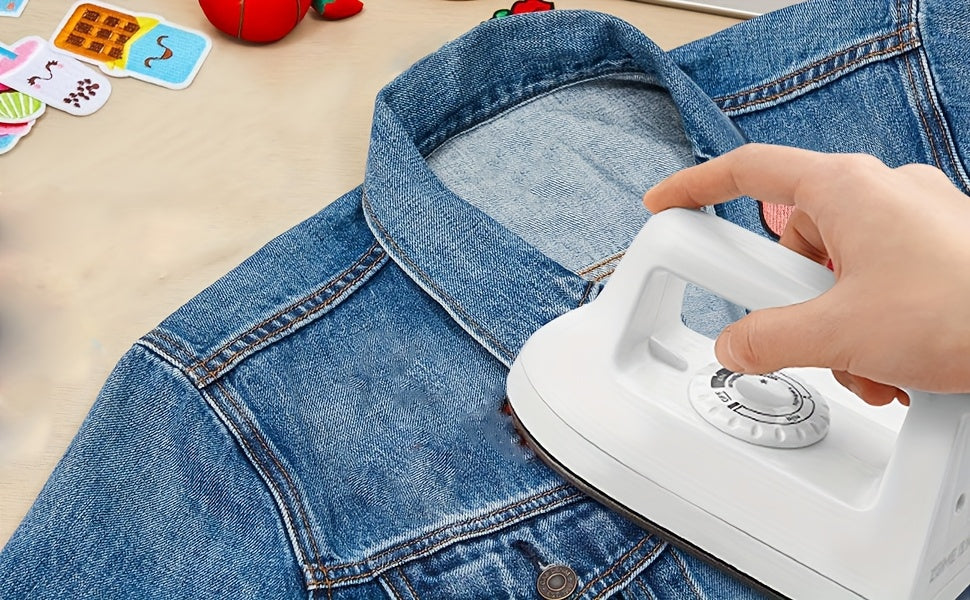 [Portable Mini Iron Heat Press] Mini 1pc Craft Iron Heat Press - 400W Portable Iron with Charging Base - Ideal for DIY T-Shirts, Shoes, Bags & Vinyl Projects